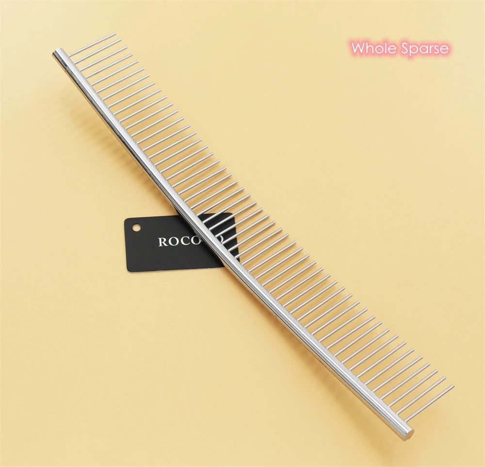 Stainless Steel Grooming Comb (Curved)