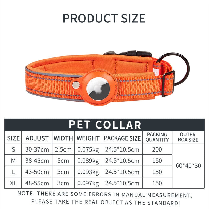 Dog Collar with Airtag Holder