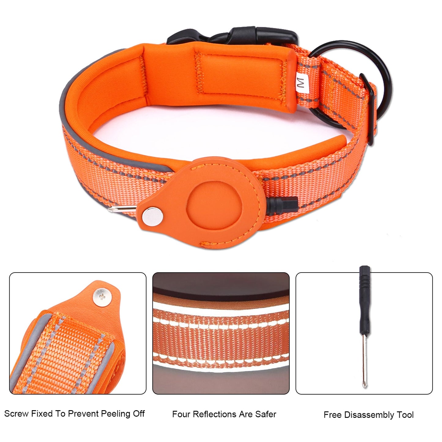 Dog Collar with Airtag Holder