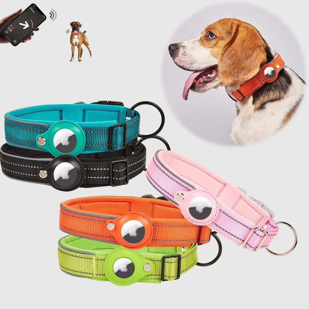 Dog Collar with Airtag Holder